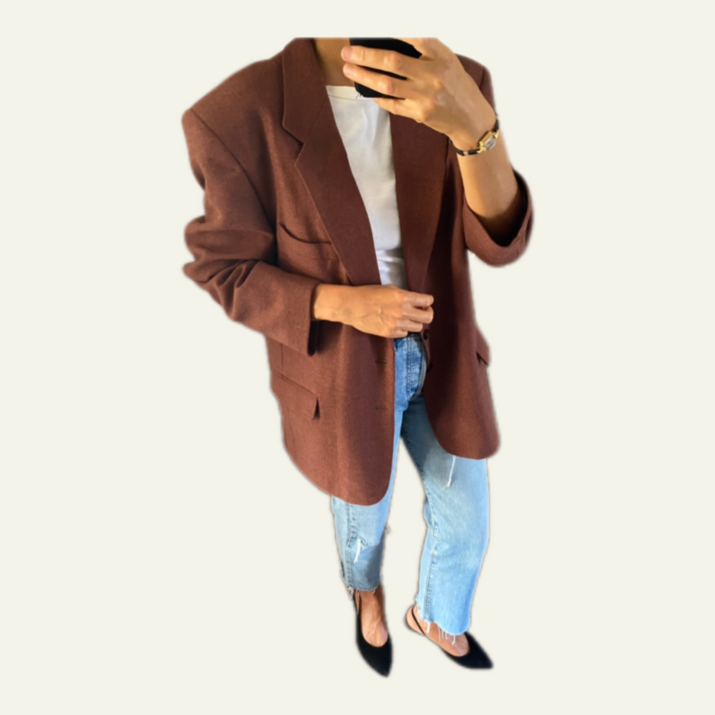 Duo Blazer Homme EDITORIAL ( super Oversize) & Boucles d’oreilles « Escargot  »