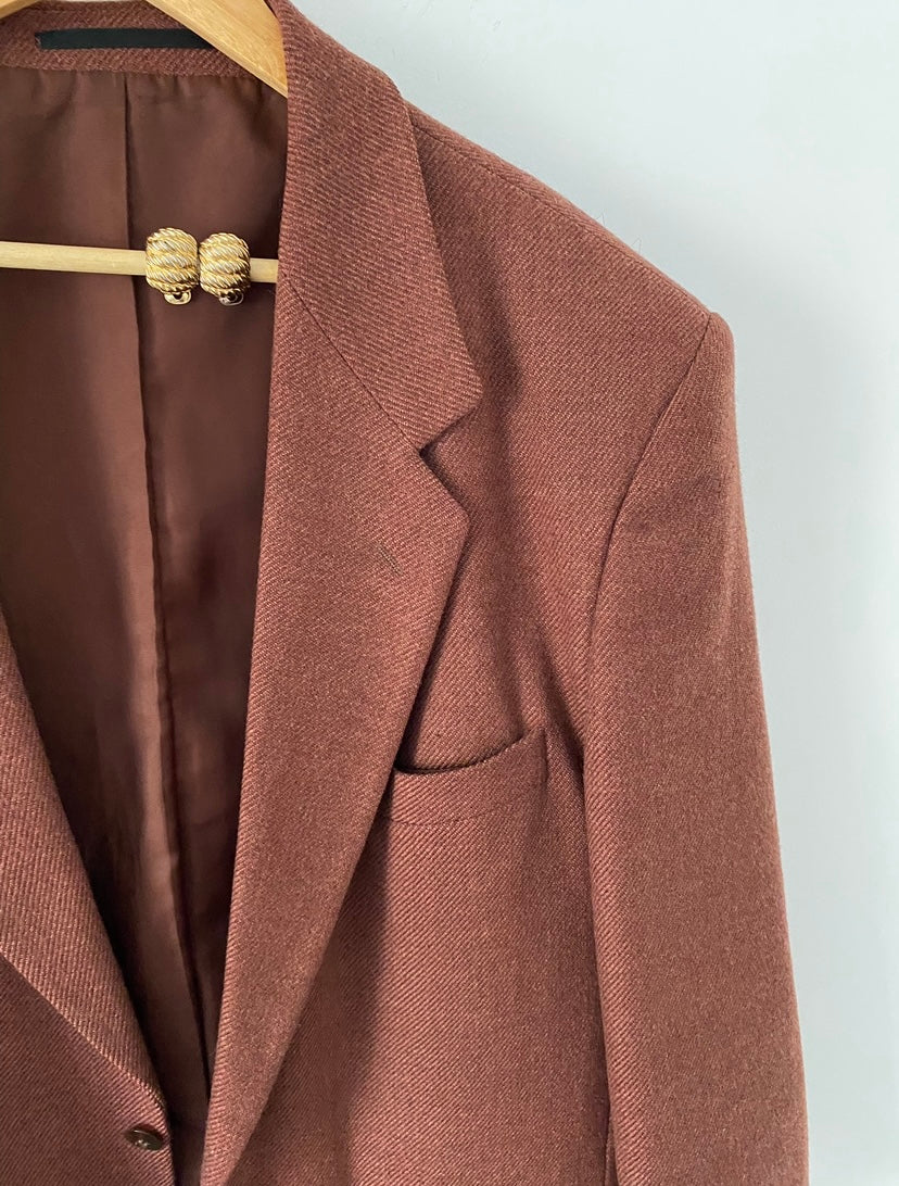 Duo Blazer Homme EDITORIAL ( super Oversize) & Boucles d’oreilles « Escargot  »